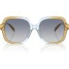 imageCoach Womens Hc8395f Low Bridge Fit Square SunglassesCiderBaby BlueBlue Gradient