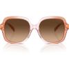 imageCoach Womens Hc8395f Low Bridge Fit Square SunglassesSaddleDusty Rose GradientBrown Gradient