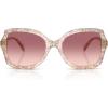 imageCoach Womens Hc8410u Universal Fit Butterfly SunglassesTransparentFloral FieldPurple Pink Gradient