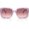 imageCoach Womens Hc8424f Low Bridge Fit Square SunglassesPearlized Purple WatercolorPurple Pink Gradient