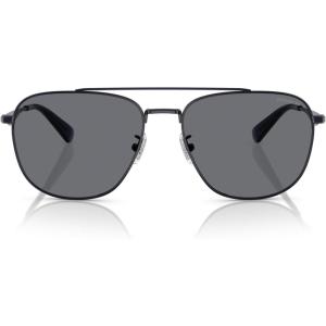 imageCOACH Mens Hc7172 Metal C Hardware Aviator SunglassesSatin Ink BlueBlue Solid