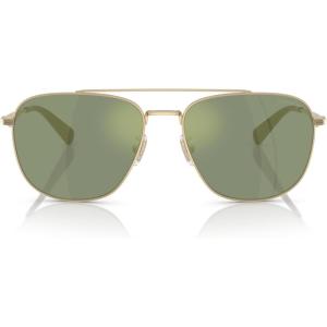 imageCOACH Mens Hc7172 Metal C Hardware Aviator SunglassesSatin Light GoldGreen Solid
