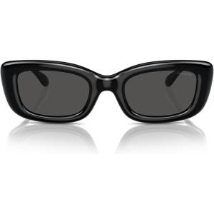 imageCOACH Womens Hc8390u Sculpted C Hardware Universal Fit Rectangular SunglassesBlackGrey Solid