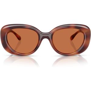 imageCOACH Womens Hc8391u Sculpted C Hardware Universal Fit Oval SunglassesCaramel TortoiseBrown Solid