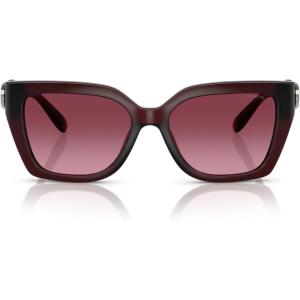 imageCOACH Womens Hc8408f Maxi C Hardware Low Bridge Fit Square SunglassesMilky BurgundyBerry Gradient