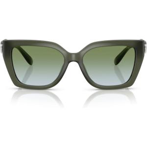 imageCOACH Womens Hc8408f Maxi C Hardware Low Bridge Fit Square SunglassesMilky MossMoss Aqua Gradient