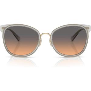 imageCOACH Womens Square Metal Frame SunglassesLight GoldDoveSmokey Peach Gradient