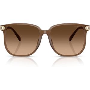 imageCoach Womens HC8413BD Square Sunglasses Milky BrownBrown Gradient 58 mm