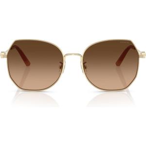 imageCoach Womens Hc7175 Butterfly SunglassesShiny Light GoldBrown Gradient