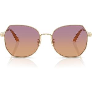 imageCoach Womens Hc7175 Butterfly SunglassesShiny Light GoldBurgundy Sunset Gradient