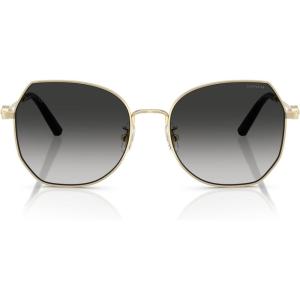 imageCoach Womens Hc7175 Butterfly SunglassesShiny Light GoldGrey Gradient