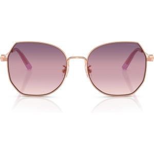 imageCoach Womens Hc7175 Butterfly SunglassesShiny Rose GoldPurple Blue Gradient