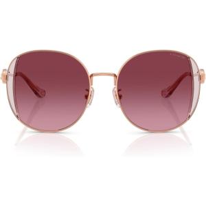 imageCoach Womens Hc7176b Round SunglassesShiny Rose GoldRoseBerry Gradient