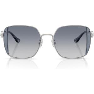 imageCoach Womens Hc7177b Square SunglassesShiny SilverBlueBlue Gradient