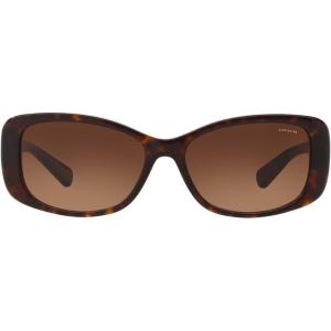 imageCoach Womens Hc8168 Rectangular SunglassesDark TortoiseBrown Gradient