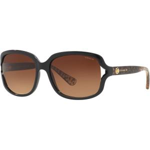 imageCoach Womens Hc8169 Square SunglassesBlackBrown Gradient