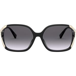 imageCoach Womens Hc8280u Universal Fit Square SunglassesBlackGrey Gradient