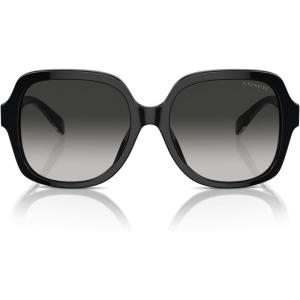 imageCoach Womens Hc8395f Low Bridge Fit Square SunglassesBlackGrey Gradient