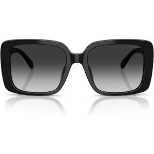 imageCoach Womens Hc8424f Low Bridge Fit Square SunglassesBlackGrey Gradient