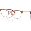 imageCOACH Womens HC5111 Cat Eye Prescription Eyewear Frames NutmegRose GoldDemo Lens 53 mm