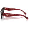 imageCoach Womens Hc8420u Universal Fit Rectangular SunglassesTransparent Deep RedGrey Solid