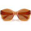 imageCoach Womens Hc8421u Universal Fit Butterfly SunglassesMilky AmberBrown Solid