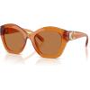imageCoach Womens Hc8421u Universal Fit Butterfly SunglassesMilky AmberBrown Solid