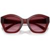 imageCoach Womens Hc8421u Universal Fit Butterfly SunglassesMilky BurgundyBurgundy Gradient