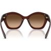 imageCoach Womens Hc8421u Universal Fit Butterfly SunglassesMilky HazelnutBrown Gradient