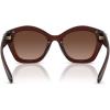 imageCoach Womens Hc8421u Universal Fit Butterfly SunglassesMilky HazelnutBrown Gradient Polarized