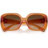 imageCoach Womens Hc8422u Universal Fit Square SunglassesMilky AmberBrown Gradient