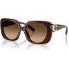 imageCoach Womens Hc8422u Universal Fit Square SunglassesMilky HazelnutBrown Gradient