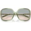 imageCoach Womens Hc8423u Universal Fit Square SunglassesGreyMint GradientGreen Peach Gradient