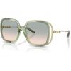 imageCoach Womens Hc8423u Universal Fit Square SunglassesGreyMint GradientGreen Peach Gradient