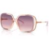 imageCoach Womens Hc8423u Universal Fit Square SunglassesLilacPeach GradientPurple Yellow Gradient