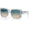 imageCoach Womens Hc8424u Universal Fit Square SunglassesPearlized Blue WatercolorBlue Yellow Gradient