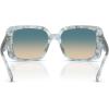 imageCoach Womens Hc8424u Universal Fit Square SunglassesPearlized Blue WatercolorBlue Yellow Gradient