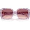 imageCoach Womens Hc8424u Universal Fit Square SunglassesPearlized Purple WatercolorPurple Pink Gradient
