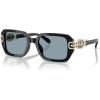 imageCoach Womens Hc8425u Universal Fit Rectangular SunglassesBlackBlue Solid