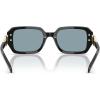 imageCoach Womens Hc8425u Universal Fit Rectangular SunglassesBlackBlue Solid