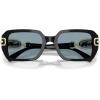 imageCoach Womens Hc8425u Universal Fit Rectangular SunglassesBlackBlue Solid