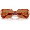 imageCoach Womens Hc8425u Universal Fit Rectangular SunglassesCaramel TortoiseAmber Solid