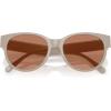 imageCoach Womens Hc8430d Round SunglassesKhaki SolidBrown Solid