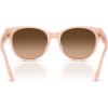 imageCoach Womens Hc8430d Round SunglassesMilky Light PinkBrown Gradient