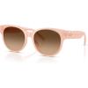 imageCoach Womens Hc8430d Round SunglassesMilky Light PinkBrown Gradient