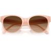 imageCoach Womens Hc8430d Round SunglassesMilky Light PinkBrown Gradient