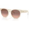 imageCoach Womens Hc8430d Round SunglassesMilky WhiteBrown Pink Gradient
