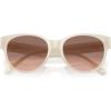 imageCoach Womens Hc8430d Round SunglassesMilky WhiteBrown Pink Gradient