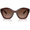 imageCoach Womens Hc8421u Universal Fit Butterfly SunglassesMilky HazelnutBrown Gradient Polarized