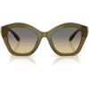 imageCoach Womens Hc8421u Universal Fit Butterfly SunglassesMilky OliveGrey Olive Gradient